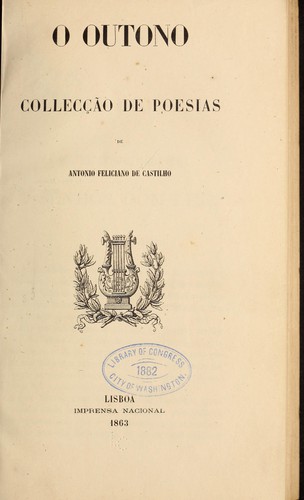 Cover for O outono-colleca̧o de poesias