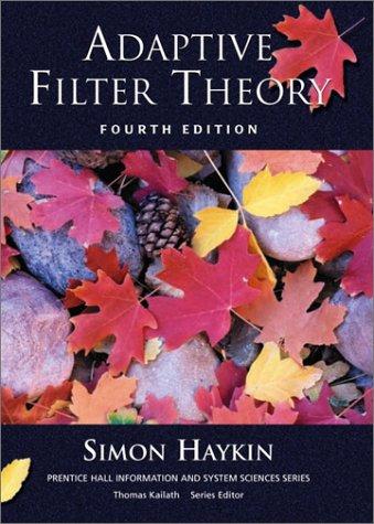 Cover for Adaptive filter theory