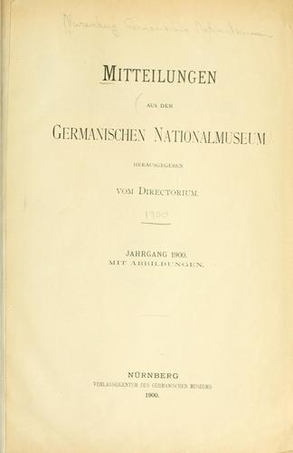 Cover for Mitteilungen.