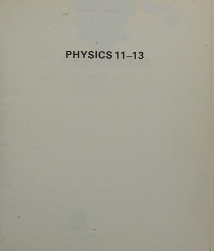 Cover for Physics 11-13