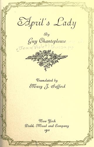 Cover for Aprils lady