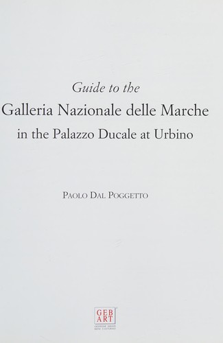 Cover for Guide to the Galleria Nazionale delle Marche in the Palazzo Ducale at Urbino.