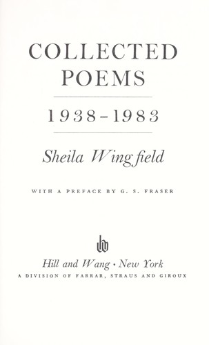 Cover for Collected poems, 1938-1983