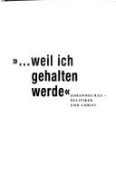Cover for "--weil ich gehalten werde"