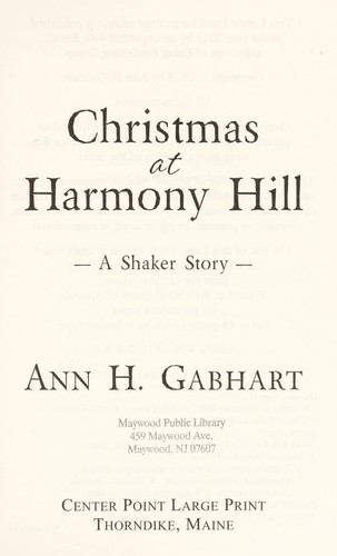 Cover for Christmas at Harmony Hill