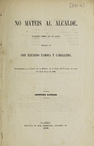 Cover for No mateis al alcalde