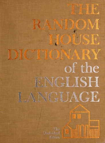 Cover for The Random House dictionary of the English language.