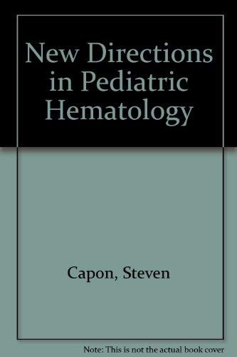 Cover for New directions in pediatric hematology