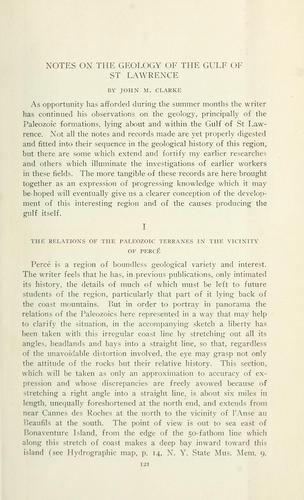 Cover for Notes on the geology of the Gulf of St. Lawrence.