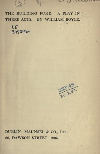 Cover for The building fund