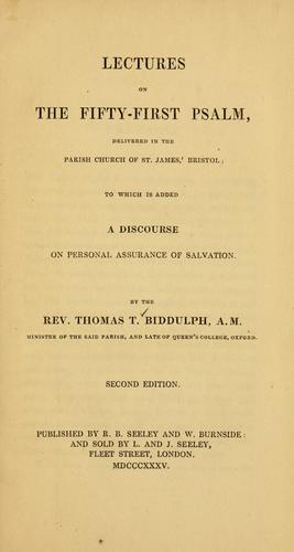 Cover for Lectures on the fifty-first Psalm