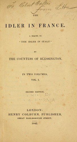 Cover for The idler in France
