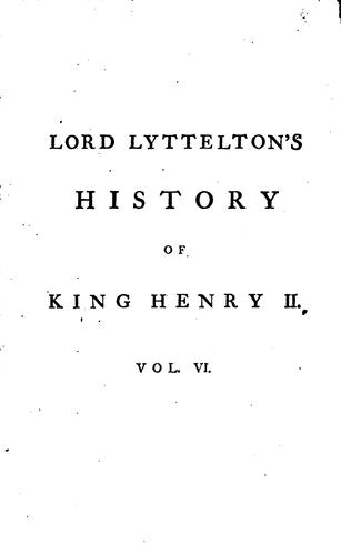 Cover for The History of the Life of King Henry the Second, and of the Age in which He ...
