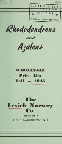 Cover for Rhododendrons and azaleas