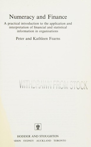 Cover for Numeracy and finance