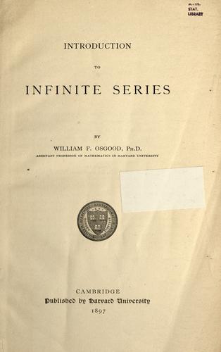 Cover for Introduction to infinite series