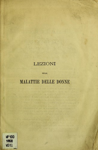 Cover for Lezioni sulle malattie delle donne