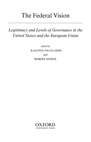 Cover for The federal vision