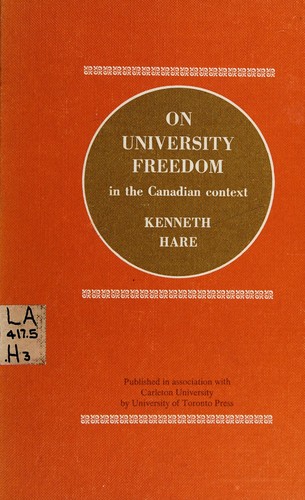 Cover for On university freedom in the Canadian context