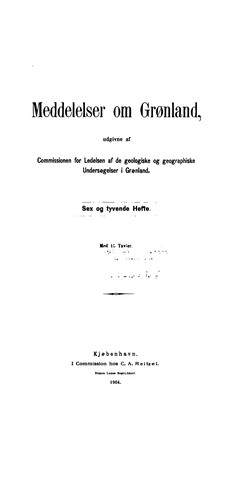 Cover for Meddelelser om Grønland