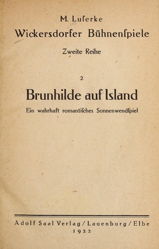 Cover for Brunhilde auf Island