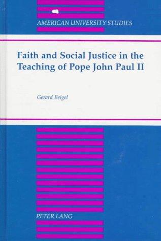 Cover for Faith and social justice in the teaching of Pope John Paul II