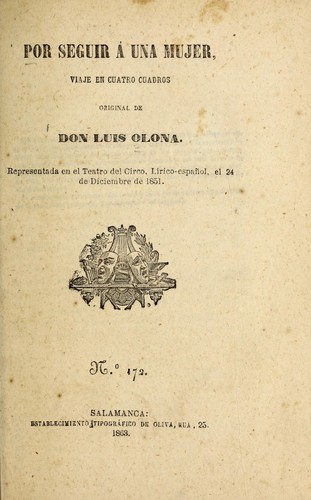 Cover for Por seguir a una mujer