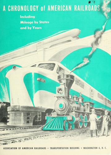 Cover for A Chronology of American railroads