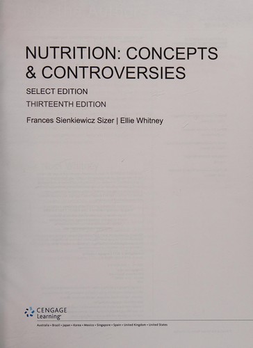 Cover for Nutrition Concepts and Controversies