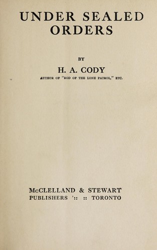 Cover for Under sealed orders