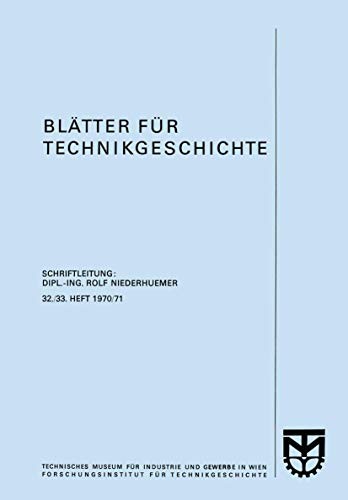 Cover for Blätter für Technikgeschichte