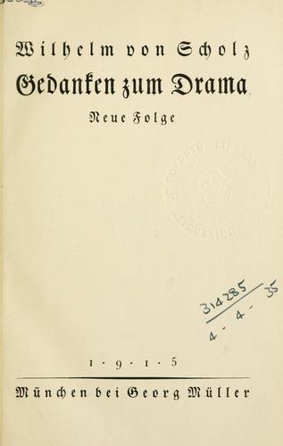 Cover for Gedanken zum Drama.