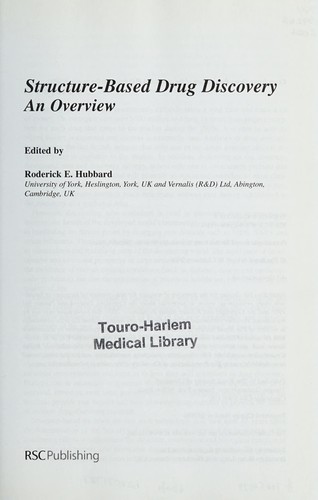 Cover for STRUCTURE-BASED DRUG DISCOVERY: AN OVERVIEW; ED. BY RODERICK E. HUBBARD.