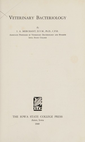 Cover for Veterinary bacteriology