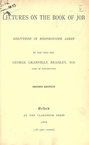 Cover for Lectures on the Book of Job