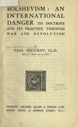 Cover for Bolshevism