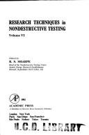 Cover for Research Techniques in Nondestructive Testing