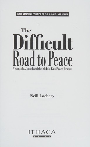Cover for The difficult road to peace