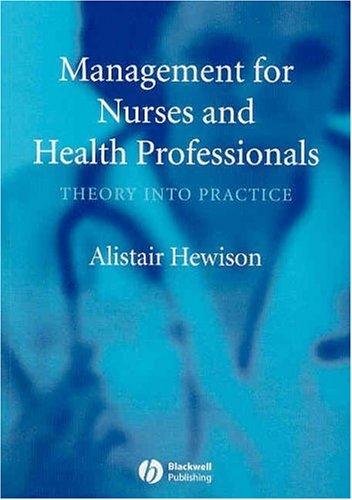 Cover for Management for nurses and health professionals
