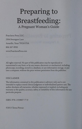 Cover for Preparing to Breastfeed