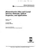 Cover for Photorefractive fiber and crystal devices