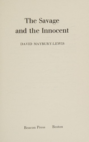 Cover for The savage and the innocent