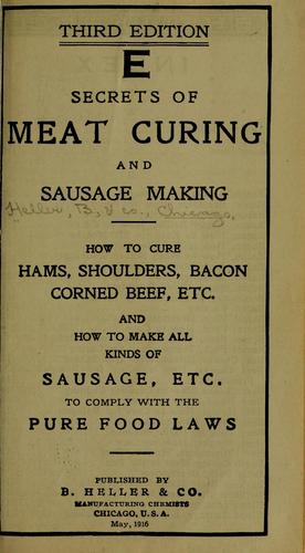 Cover for Secrets of meat curing and sausage making