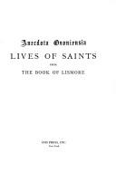Cover for Lives of Saints (Anecdota Oxoniensia Medieval and Modern Series Vol 5)