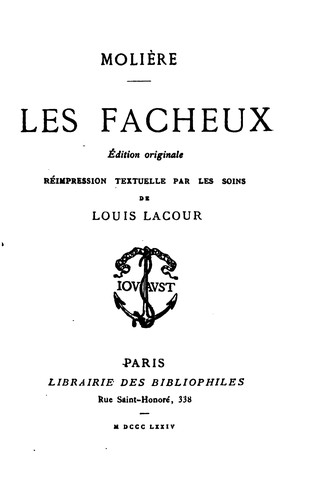 Cover for Les fâcheux