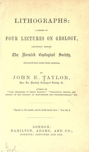 Cover for Lithographs