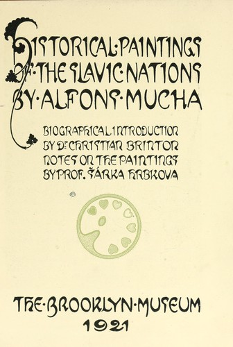 Cover for Historical paintings of the Slavic nations, by Alfons Mucha
