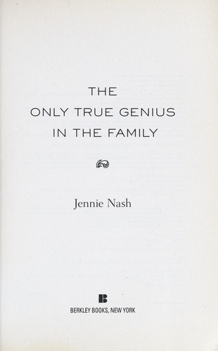 Cover for The only true genius in the family