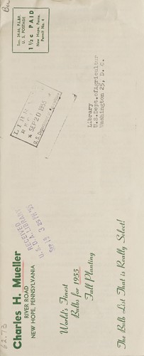 Cover for World's finest bulbs for 1955 fall planting