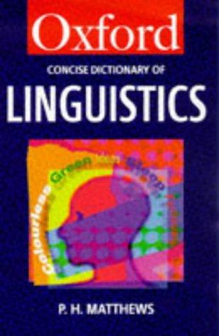 Cover for The concise Oxford dictionary of linguistics
